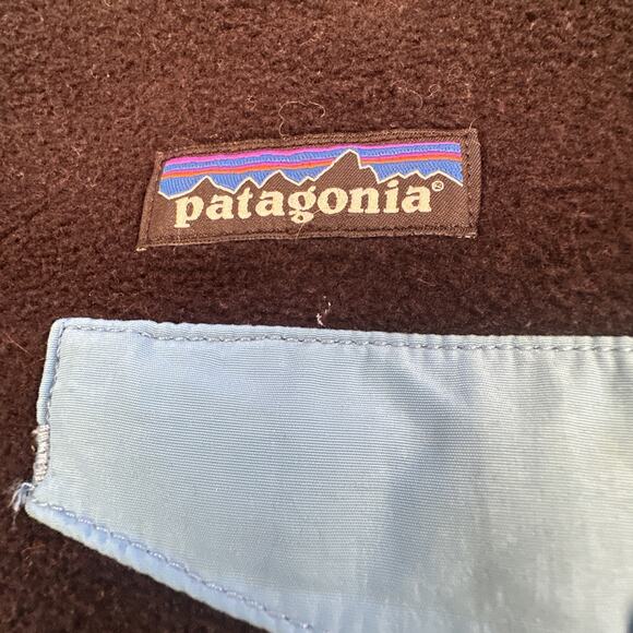 Patagonia Synchilla Pullover Sweatshirt Womens Medium Black 1/4 Closure Teal - Picture 3 of 16